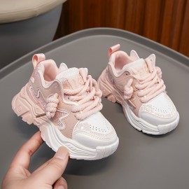 Casual Cute Low Top Lace Up Sneakers For Girls, Breathable Non-slip Sneakers For Spring Summer Autumn