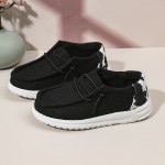 Girl's Trendy Loafer Shoes, Knit Breathable Casual Soft Sole Sneakers For Kids Outdoor Activities