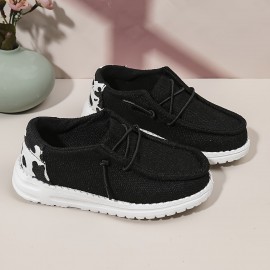 Girl's Trendy Loafer Shoes, Knit Breathable Casual Soft Sole Sneakers For Kids Outdoor Activities