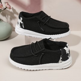 Girl's Trendy Loafer Shoes, Knit Breathable Casual Soft Sole Sneakers For Kids Outdoor Activities