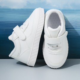 Casual Comfortable Solid Color Low Top Sneakers For Girls, Wear-resistant Non-slip Skateboard Shoes For All Seasons