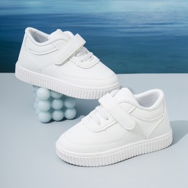 Casual Comfortable Solid Color Low Top Sneakers For Girls, Wear-resistant Non-slip Skateboard Shoes For All Seasons