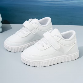 Casual Comfortable Solid Color Low Top Sneakers For Girls, Wear-resistant Non-slip Skateboard Shoes For All Seasons