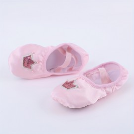 Elegant Solid Color Slip On Ballet Shoes For Girls, Anti Slip Soft Sole Dancing Shoes For Practice Performance, Spring