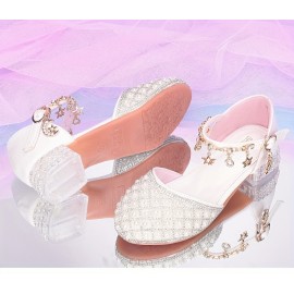 Trendy Elegant Rhinestone High Heel Shoes For Girls, Lightweight Breathable Non Slip Dress Shoes For Performance Party, Spring And Autumn