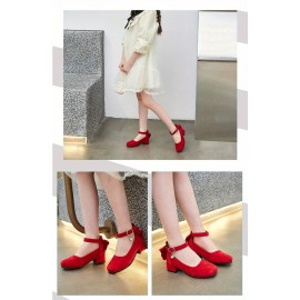 Elegant Solid Color High Heel Shoes For Girls, Lightweight Non Slip Dress Shoes For Performance Party, Spring And Autumn