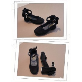 Elegant Solid Color High Heel Shoes For Girls, Lightweight Non Slip Dress Shoes For Performance Party, Spring And Autumn