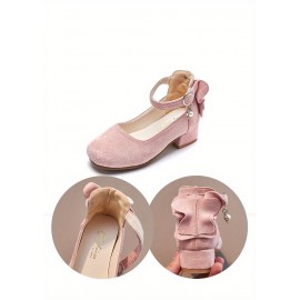 Elegant Solid Color High Heel Shoes For Girls, Lightweight Non Slip Dress Shoes For Performance Party, Spring And Autumn