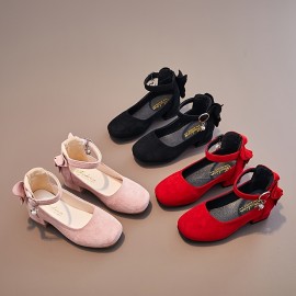 Elegant Solid Color High Heel Shoes For Girls, Lightweight Non Slip Dress Shoes For Performance Party, Spring And Autumn