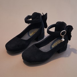 Elegant Solid Color High Heel Shoes For Girls, Lightweight Non Slip Dress Shoes For Performance Party, Spring And Autumn