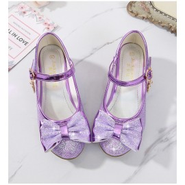 Girl's Low Heel Shoes, Bow Decoration Princess Dress Shoes For Party, Spring And Summer