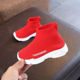 Breathable Fabric Ankle High Boots For Girls, Casual Non Slip Platform Shoes For Spring And Autumn