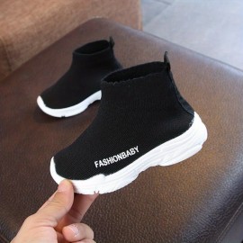 Breathable Fabric Ankle High Boots For Girls, Casual Non Slip Platform Shoes For Spring And Autumn