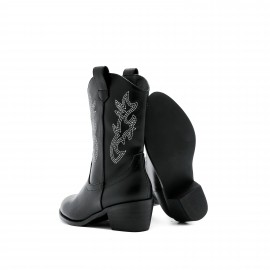 Casual Cool Cowgirl Boots With Zipper For Girls, Comfortable Non-slip Boots For Party Travel, All Seasons