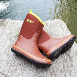 Simple And Versatile Rain Boots For Boys And Girls, Outdoor Waterproof And Breathable High Boots, Wading Shoes Along The River.