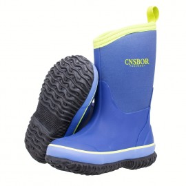 Simple And Versatile Rain Boots For Boys And Girls, Outdoor Waterproof And Breathable High Boots, Wading Shoes Along The River.