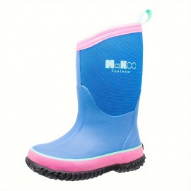 Simple And Versatile Rain Boots For Boys And Girls, Outdoor Waterproof And Breathable High Boots, Wading Shoes Along The River.