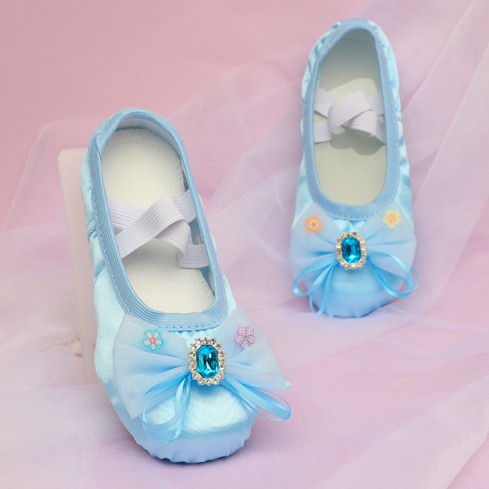 Girl's Trendy Breathable Soft Sole Ballet Dance Shoes With Bowknot, Comfy Non Slip Casual Shoes For Kids Better Performance!