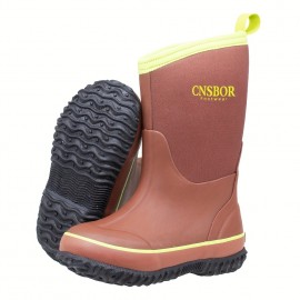 Simple And Versatile Rain Boots For Boys And Girls, Outdoor Waterproof And Breathable High Boots, Wading Shoes Along The River.