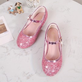 Trendy Elegant Sequin High Heel Shoes For Girls, Lightweight Non Slip Soft Bottom Dress Shoes For Performance Party, Spring 885A