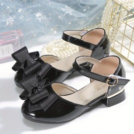 Trendy Elegant Bowknot High Heel Shoes For Girls, Lightweight Non Slip Soft Bottom Dress Shoes For Performance Party, Fall