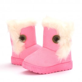 Comfortable Snow Boots For Girls, Soft Warm Plus Fleece Boots For Outdoor Walking Hiking, Autumn And Winter