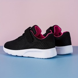 Boys Girls Knitted Hook And Loop Comfy Casual Shoes, Breathable Non-Slip Sneakers, Kid's Footwear