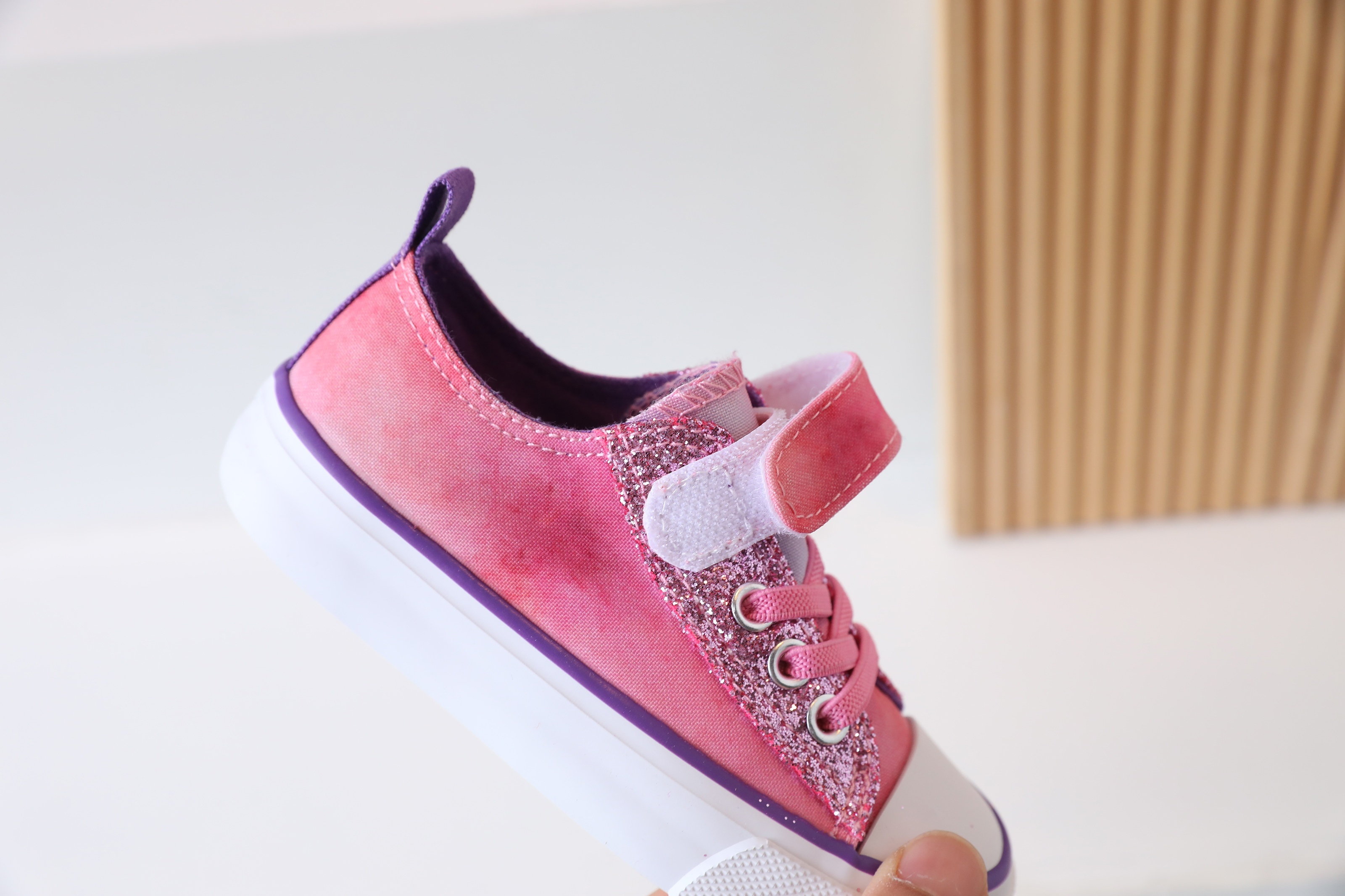 girls lightweight comfortable sneakers with     trendy   color sequins walking shoes for outdoor party travel spring and summer details 6