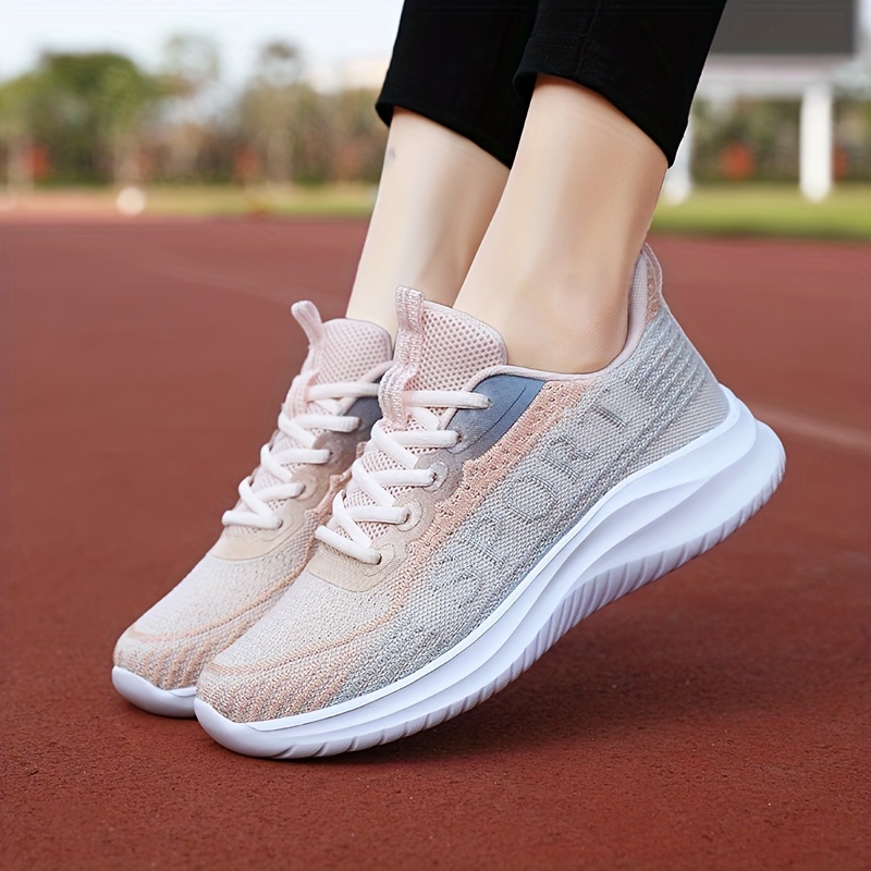 casual breathable mesh sneakers for girls teenager comfortable anti slip lace up low top sneakers for outdoor running walking hiking   details 6