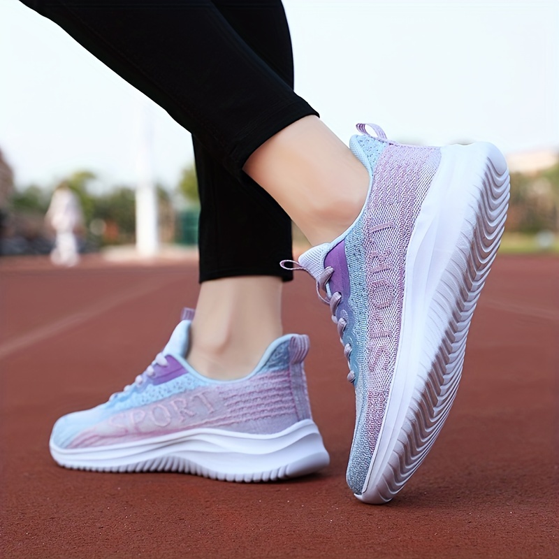 casual breathable mesh sneakers for girls teenager comfortable anti slip lace up low top sneakers for outdoor running walking hiking   details 7