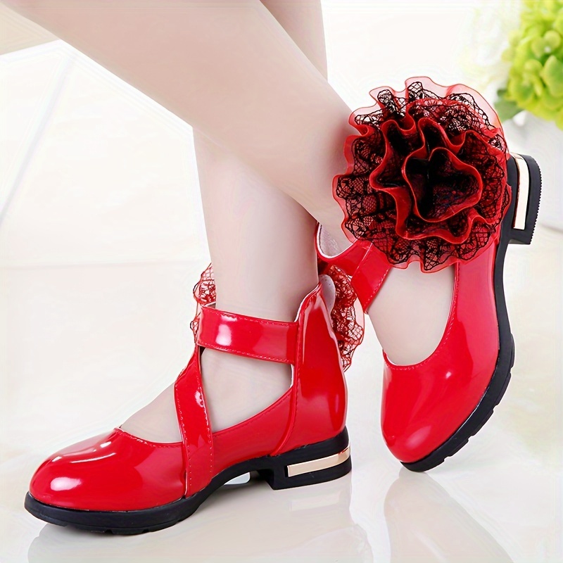 girls trendy solid low heel dance shoes comfy non slip casual shoes for outdoor activities details 5