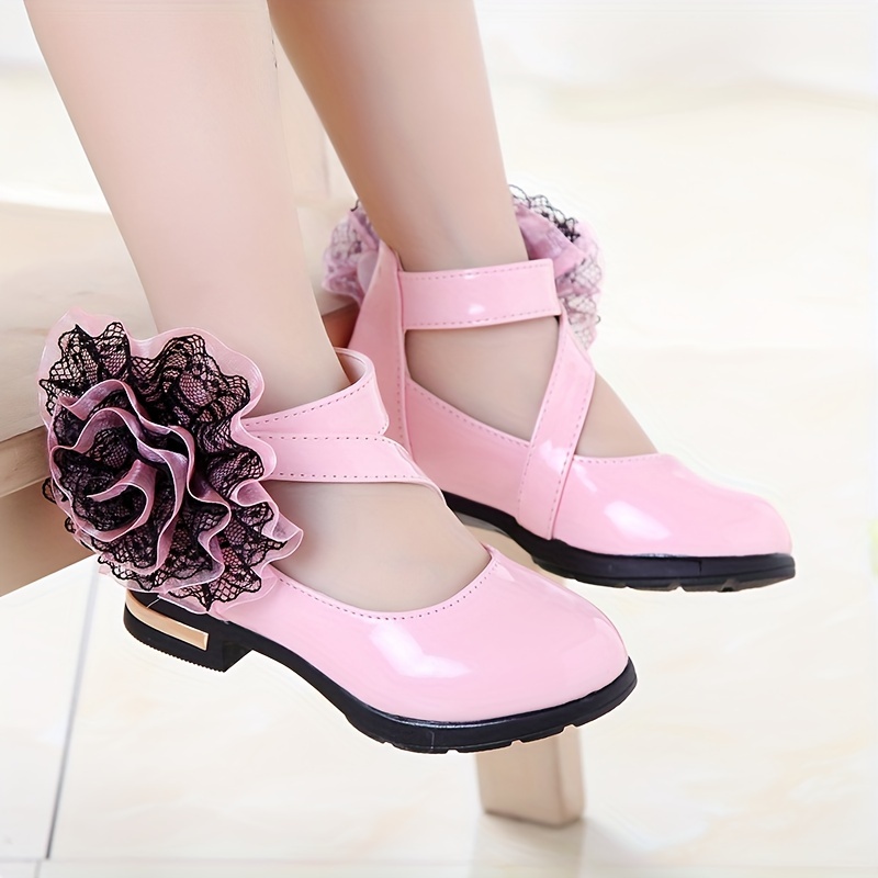 girls trendy solid low heel dance shoes comfy non slip casual shoes for outdoor activities details 6