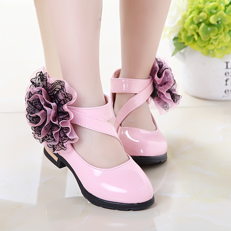 girls trendy solid low heel dance shoes comfy non slip casual shoes for outdoor activities details 7