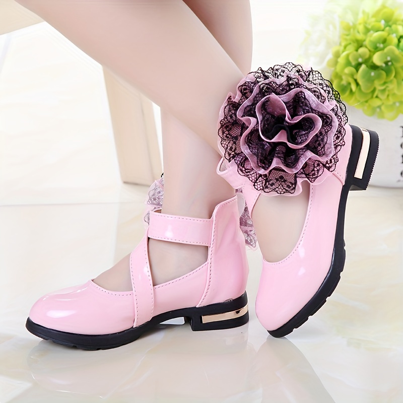 girls trendy solid low heel dance shoes comfy non slip casual shoes for outdoor activities details 8