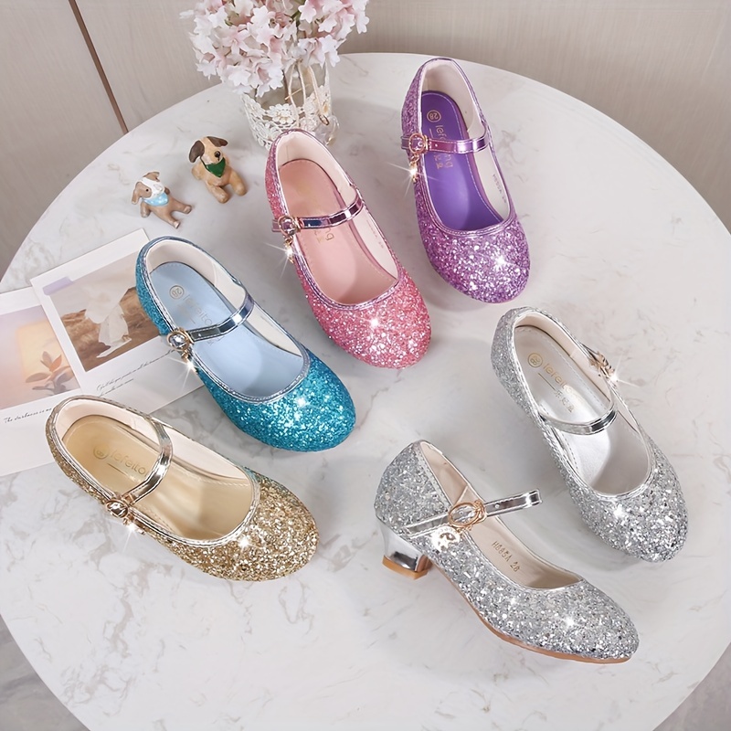 trendy elegant sequin high heel shoes for girls lightweight non slip soft bottom dress shoes for performance party spring 885a details 0