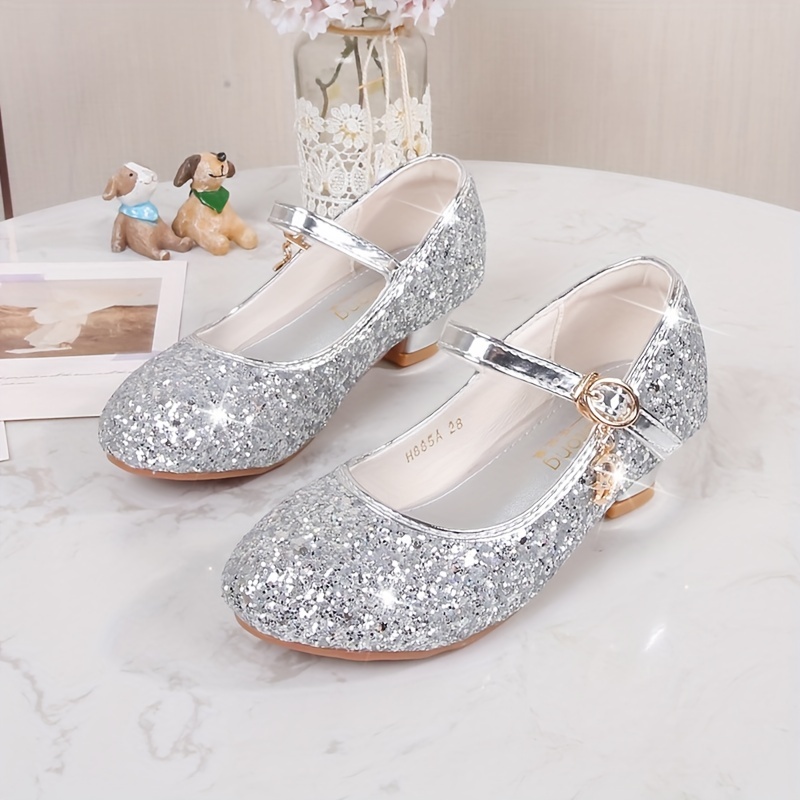 trendy elegant sequin high heel shoes for girls lightweight non slip soft bottom dress shoes for performance party spring 885a details 2