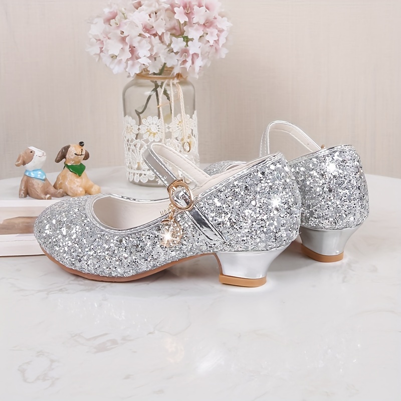 trendy elegant sequin high heel shoes for girls lightweight non slip soft bottom dress shoes for performance party spring 885a details 3