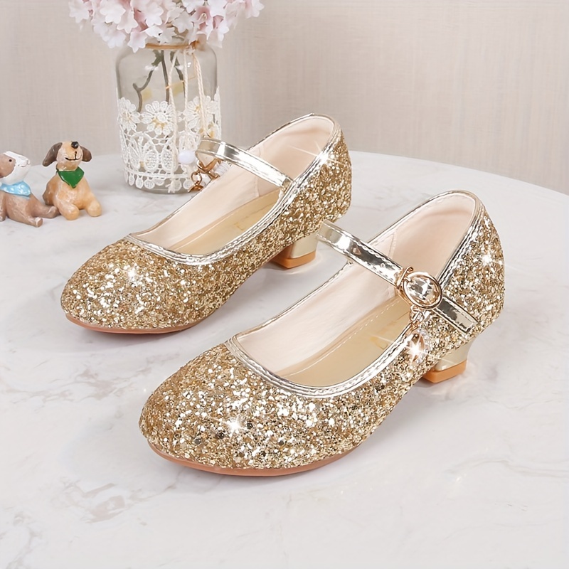 trendy elegant sequin high heel shoes for girls lightweight non slip soft bottom dress shoes for performance party spring 885a details 4