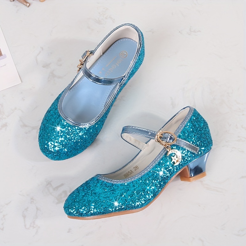 trendy elegant sequin high heel shoes for girls lightweight non slip soft bottom dress shoes for performance party spring 885a details 6