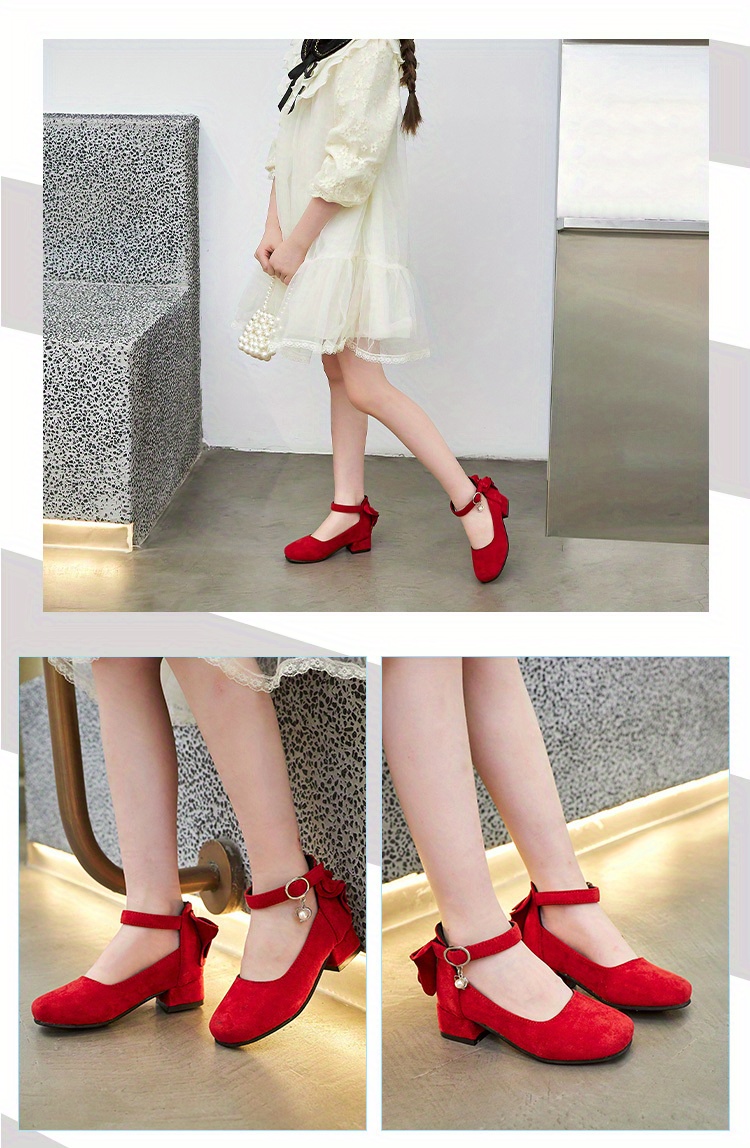 elegant solid color high heel shoes for girls lightweight non slip dress shoes for performance party spring and autumn details 0