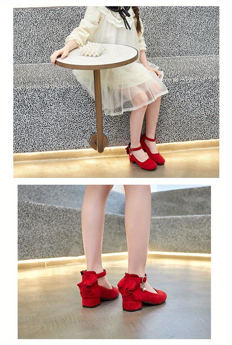 elegant solid color high heel shoes for girls lightweight non slip dress shoes for performance party spring and autumn details 1