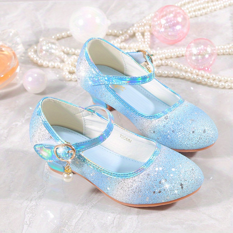 trendy cute   sequin high heel shoes for girls lightweight non slip dress shoes for performance party details 13