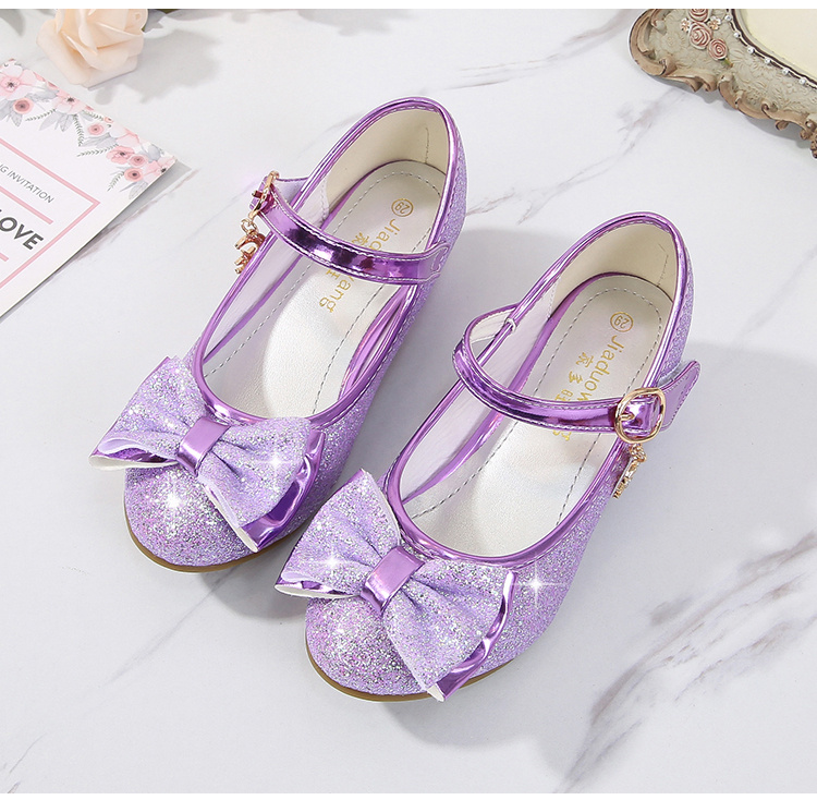 girls low heel shoes bow decoration princess dress shoes for party spring and summer details 14