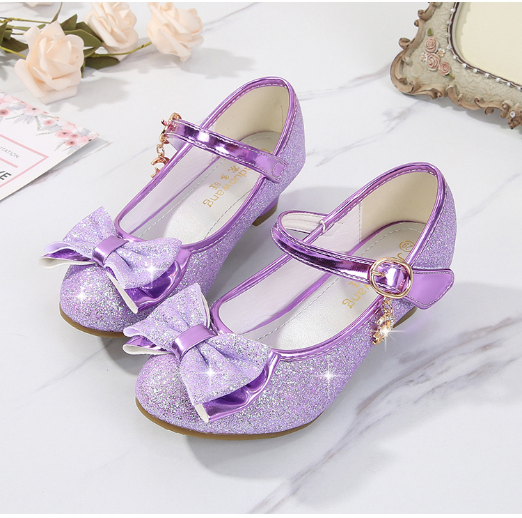 girls low heel shoes bow decoration princess dress shoes for party spring and summer details 15