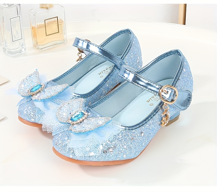 trendy cute bowknot sequin high heel shoes for girls lightweight non slip soft bottom dress shoes for vacation performance party spring and autumn details 8