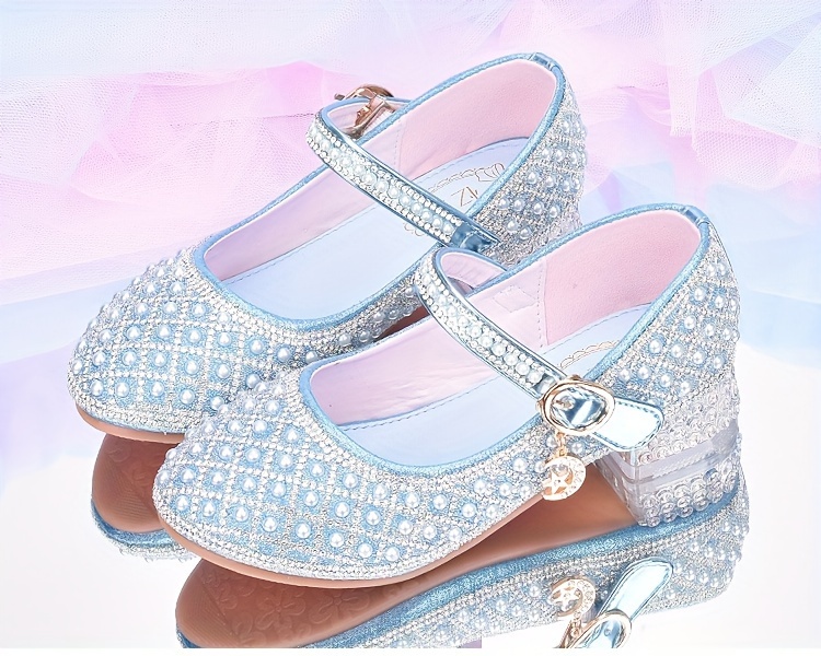 trendy elegant rhinestone high heel shoes for girls lightweight breathable non slip dress shoes for performance party   details 0