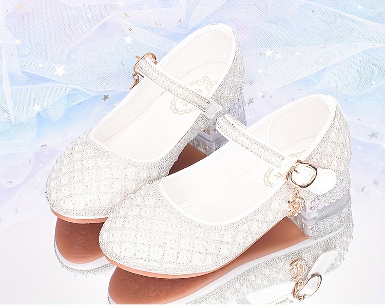 trendy elegant rhinestone high heel shoes for girls lightweight breathable non slip dress shoes for performance party   details 3