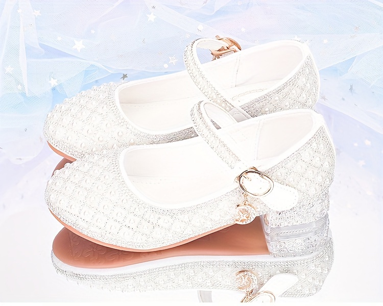 trendy elegant rhinestone high heel shoes for girls lightweight breathable non slip dress shoes for performance party   details 4