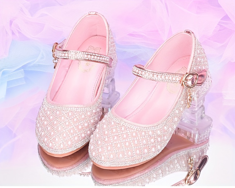 trendy elegant rhinestone high heel shoes for girls lightweight breathable non slip dress shoes for performance party   details 11