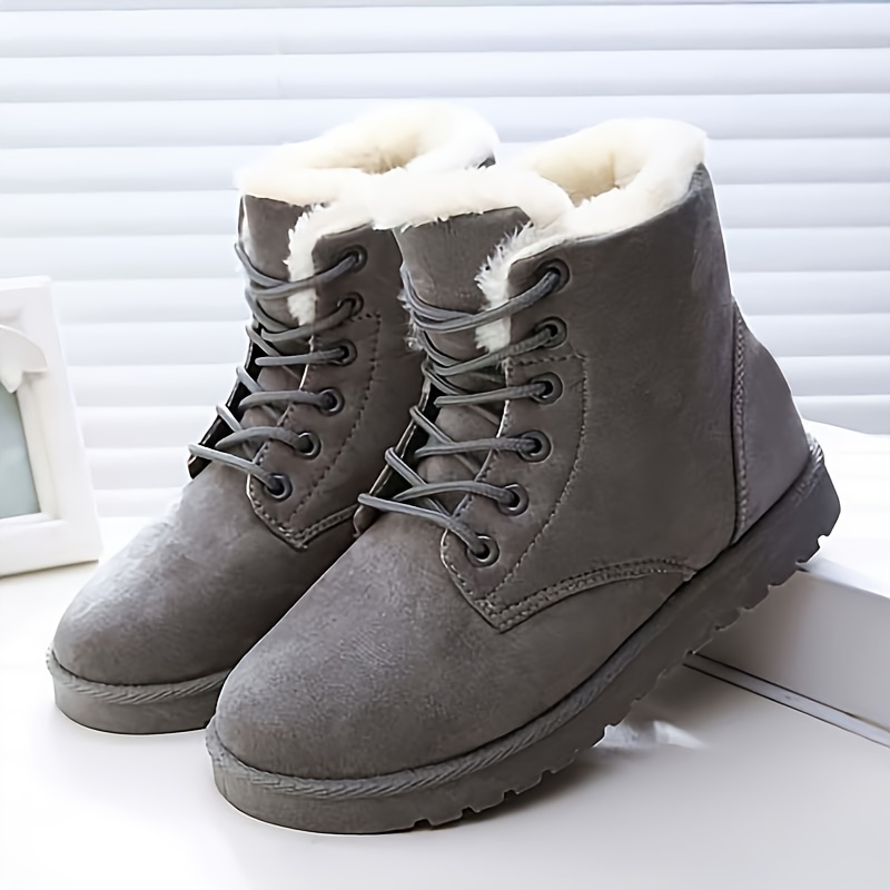 casual lace   fleece boots for girls lightweight non slip boots for indoor   winter details 1